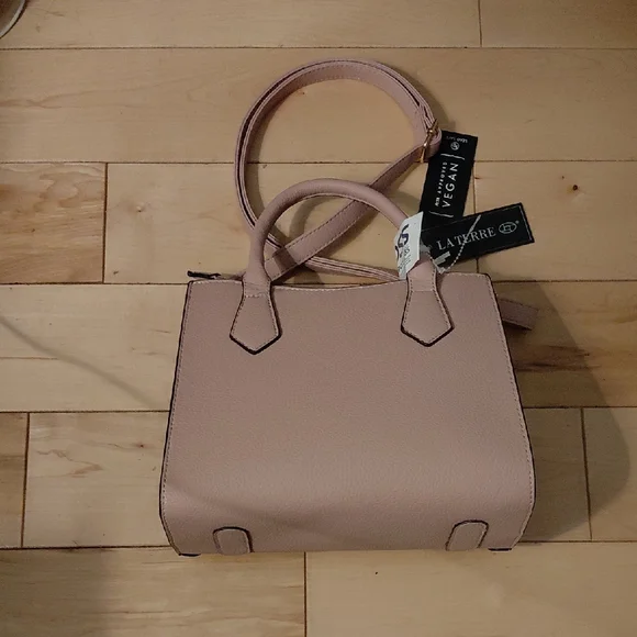 La Terre Blush Pink Satchel with Top Handles NWT - Picture 3 of 5